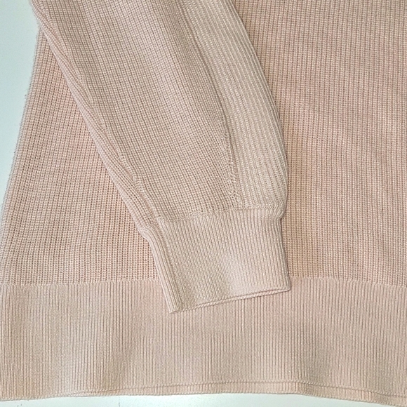 Club Monaco Silk / Merino Wool Pale Peach Sweater Sz S - Picture 2 of 8